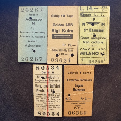 Railway ticket 5 x - , (