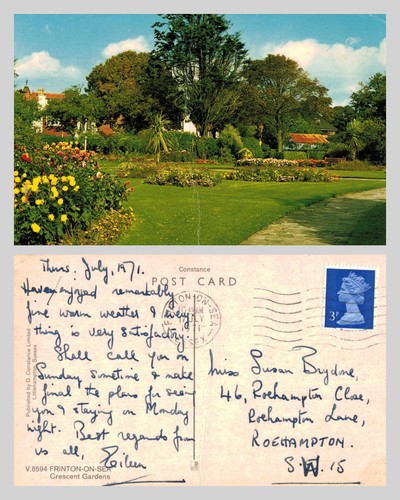 Vintage postcard crescent - postcard,