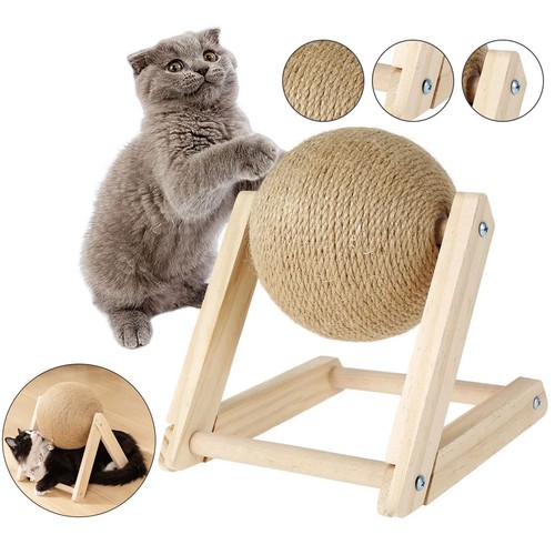Cat scratching ball natural - scratching,