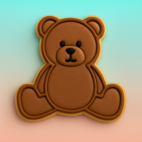Teddy bear cookie cutters - teddy,