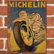 MICHELIN MAN Metal Signs Man Cave Bar Garage Shed Vintage Retro Poster Tin Sign
