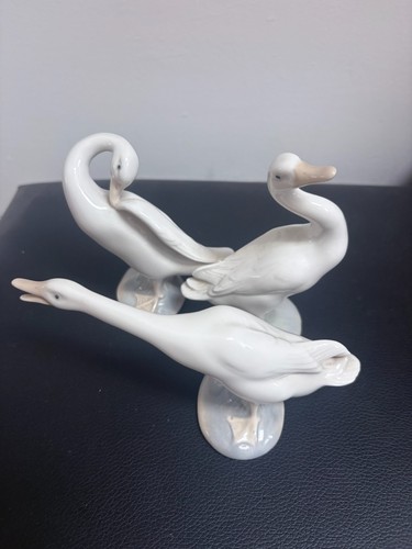 Three lladro geese - lladro, figurines