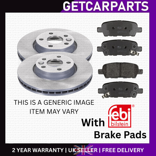 Front vented brake discs pads - front, discs/pads