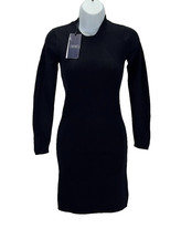 Jack Wills Rib Mini Dress, Womens Dress UK Size 10, Small, Black, New