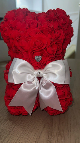 Handmade red rose - rose, crystal