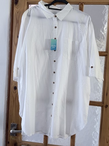 White cotton long - white,