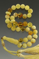 White Islamic 33 Prayer Beads