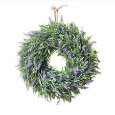 Large Artificial Lavender Flower Wreath Front Door Garland Flower Wreath Hanging