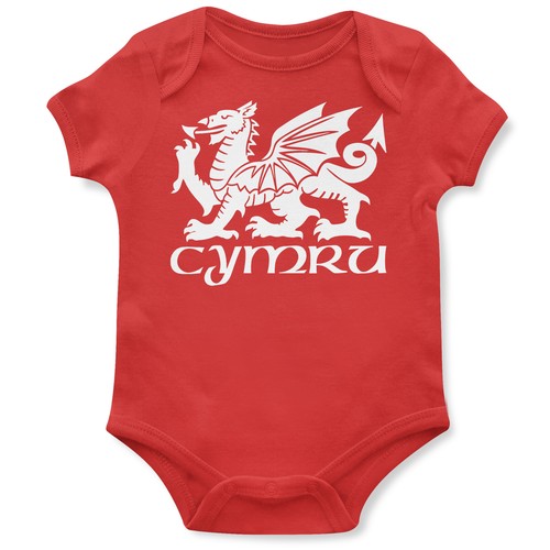 Cymru dragon rugby - rugby, babygrow