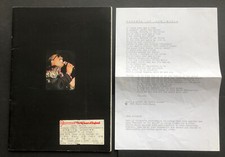 Stevie Wonder tour programme 1989 & TICKET STUB & PARENTS OF THE WORLD INSERT