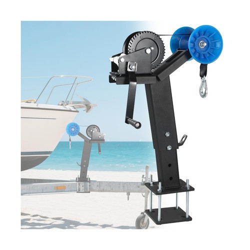 Adjustable boat trailer winch - adjustable,