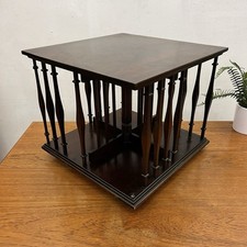 Antique Mahogany Tabletop Rotating Bookcase