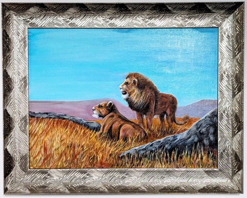 Framed original oil - original,