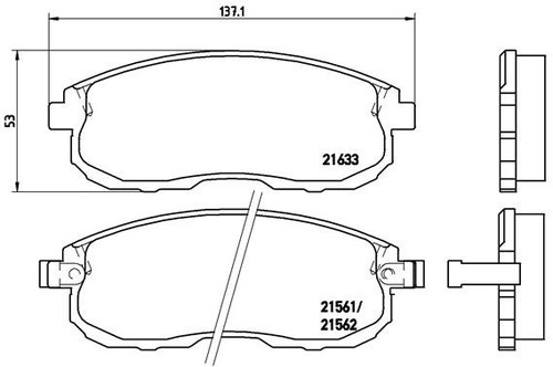 Brembo 021 brake pad set - p,