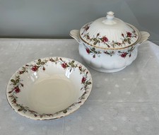 Chodziez Pink Rose Large Lidded Casserole And Serving Dish Made In Poland