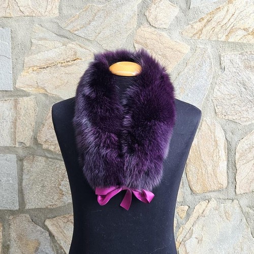 Genuine purple fox - purple, fur