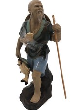Ceramic Fisherman Figurine