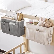 Bedside Storage Caddy Hanging Bed Pocket Organiser for Books & Remotes