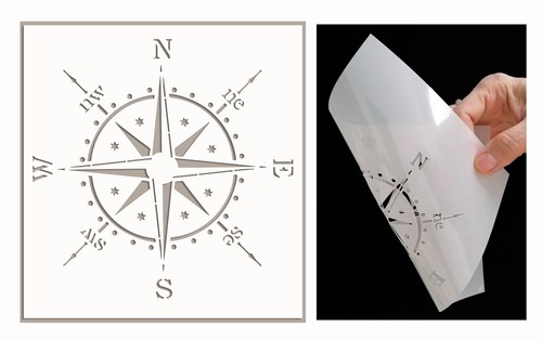 Wind rose stencil compass - rose,
