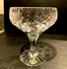 Tutbury Crystal Georgian Cut Glass Large  Champagne Saucer / Glass