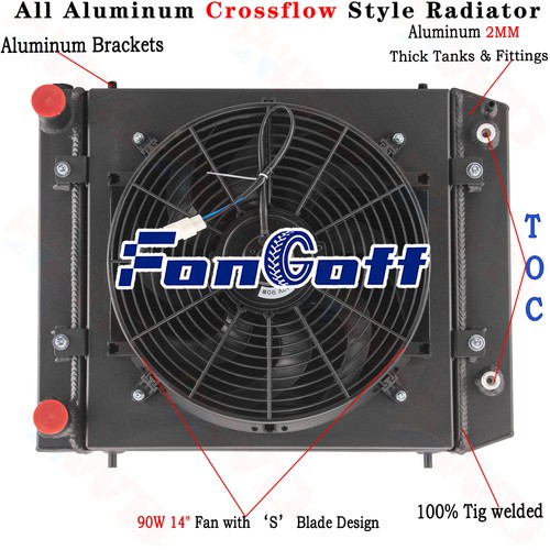 4row radiator shroud - fan, for