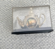 Small Souvenir Metal Teapot,  Lavenham Church, Suffolk, Boxed
