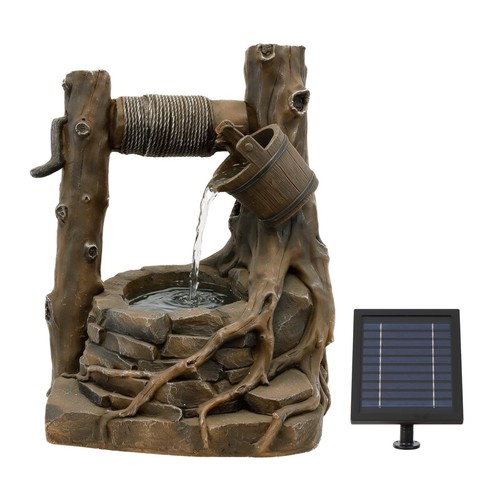 Solar powered rustic brick - rustic,