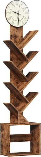 Bookcase with clock tree - with,
