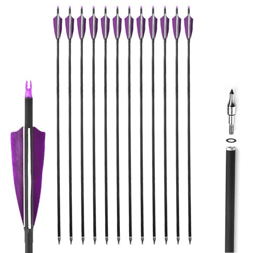 12pcs archery carbon arrows - arrows, 30