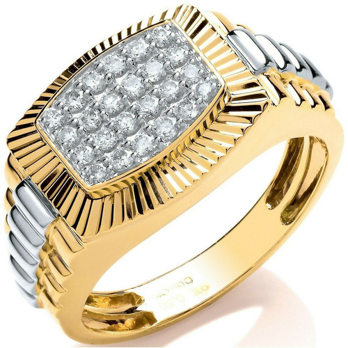 Gents real diamond signet - gents,