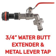 3/4" BRASS BARREL TAP + WATER BUTT, BEER REPLACEMENT TAP HOZELOCK COMPATIBLE UK