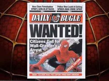 Spiderman "WANTED" - Daily Bugle Newspaper Prop Replica - 100% Screen Accurate