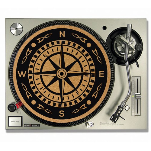 Compass vinyl cork slipmats - dj,