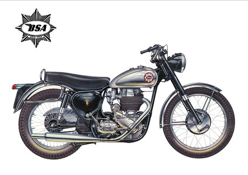 Bsa poster gold star - bsa,