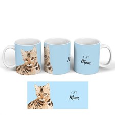 Bengal Cat Mum Cat Homeware Decor Giftware Blue Ceramic Classic Mug