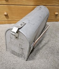 Vintage US Mailbox Large Aluminium With Wooden Base