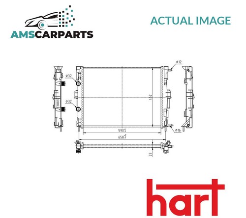 Engine cooling radiator - engine,