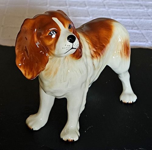 Ceramic spaniel dog - dog,