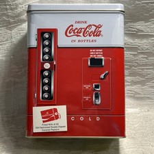 Vintage Coca Cola Tin Bottle Vending Machine | "Ice Cold" 1997 Pop Corn-- 8835