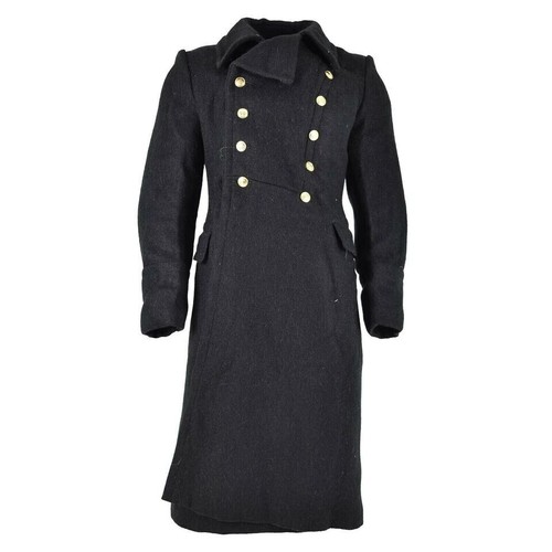 Black wool great coat navy - black,