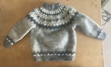 Handknitted shrunken 100% wool sweater for craft or scarecrow?.