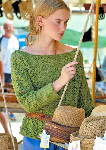 0592 crochet ladies slash - ladies, neck