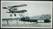 RAF LEUCHARS   Aeroplane Catapult Launching    Vintage 1936 Photo Card  EE29M