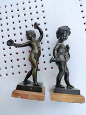Vintage Pair Bronze Cherub