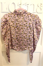 ZARA FLORAL HIGH NECK SHOULDER