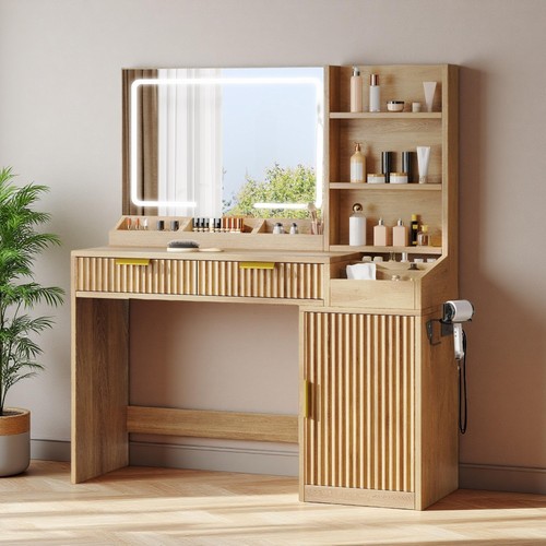 Oak yitahome makeup vanity - oak,