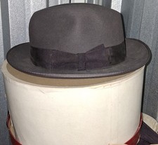 Mens Borsalino Grey Fedora Type Hat - Retailed By Latreille Of PARIS - SIZE 58