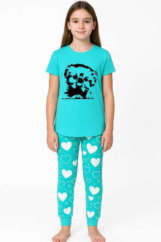 Girls pyjamas puppy - puppy, short