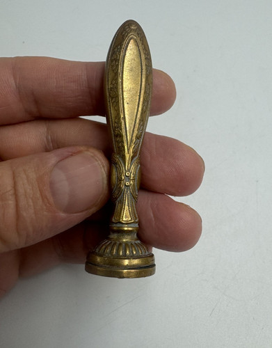 Antique brass wax - wax, letter