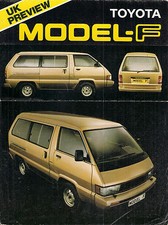 Toyota Model-F Space Cruiser 1982-83 UK Market Preview Foldout Sales Brochure